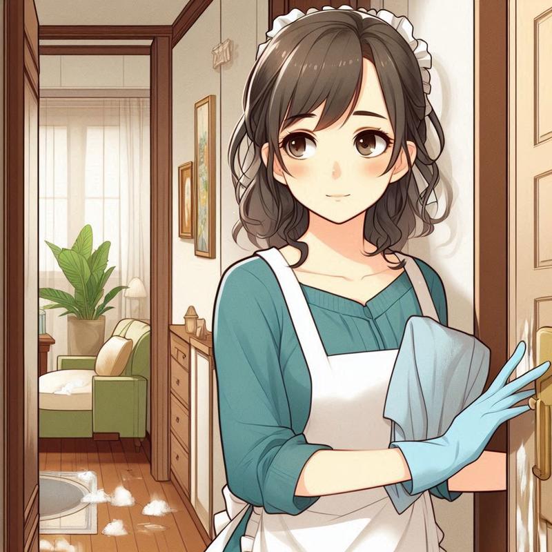 汚い家で、お掃除