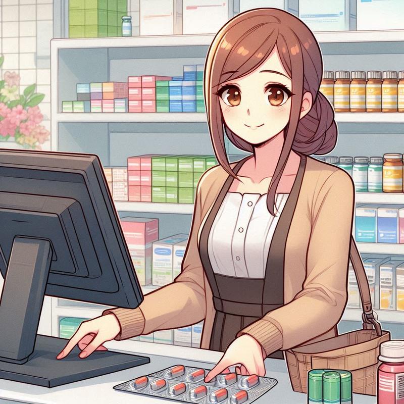 薬局で買い物