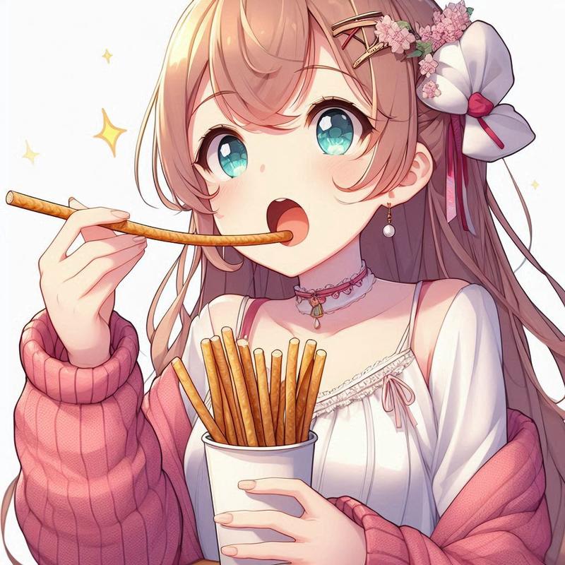 じゃがりこを食べている